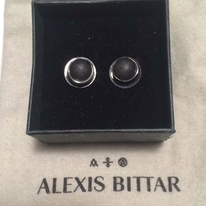 Pretty Lucite and Silvertone stud earrings